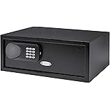 Amazon Basics Hoteltresor, elektronisches Schloss, Schwarz, 28 l