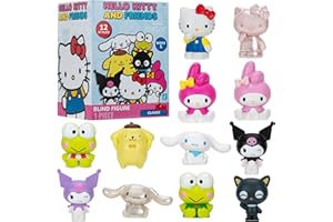 JAZWARES Hello Kitty and Friends Mystery Blind Box, individual - Serie 1 - Figura coleccionable de Sanrio Mini juguete misterioso de 2 pulgadas - Los estilos pueden variar - Regalo para niños, niñas, niños - 6