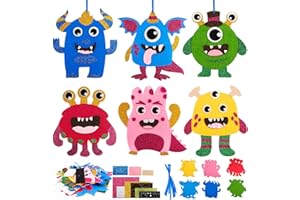 WuGU Kit Lavoretti Creativi, Set di Lavoretti per Piccolo Mostro di Halloween, Artigianato Creativo fai-da-te di Halloween, Bambini di 3-10 Anni Regalo, Regali di Halloween per bambini