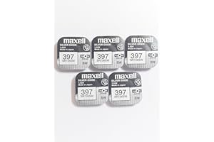 Maxell Pilas de botón para reloj SR726SW 397 (paquete de 5 baterías)