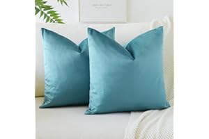 JOTOM Funda de Cojín de Terciopelo 45x45 cm Sólido Suave Cojín Decorativo para el Sofá Decoración del Hogar Dormitorio 18x18 Pulgadas Juego de 2