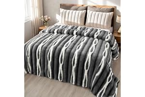 LiveGo Luksusowy pluszowy koc polarowy, 1000 g/m², miękki i gruby, sztuczny kaszmir, narzuta na sofę, łóżko, kanapę, do sypialni, salonu, podróży i kempingu, dwustronny, ciepły i przytulny