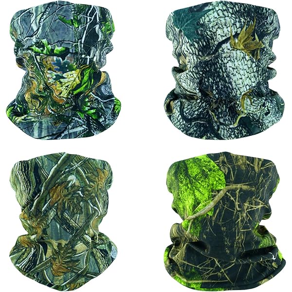 4 Bandanas Multifonctions Unisexe - 100% Polyester, 50x25 Cm, Cache-cou, Masque, Bandeau, Lavables