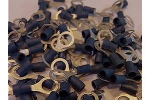 L.K.S CONNECTIONS blue 8.4mm ring terminal crimp connector (for 8mm bolt/screw) 25 50 100 pack (100)