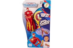 Flying Heroes 07978 DC Pull The Cord to Watch him Fly Action Hero Ideal Present for Boys Aged 4-7 Years Flash Superhero Toy,Red,Medium