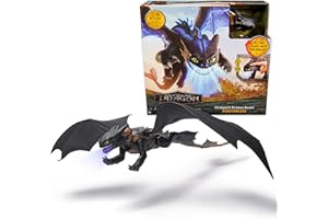 Dreamworks Dragons – Plasma Blast Ohnezahn, 51cm lange Drachenfigur mit Licht- und Soundeffekten, Spielzeug für Kinder ab 4 Jahren