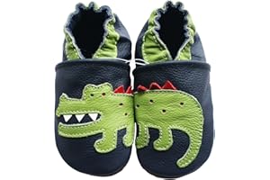 Carozoo Crocodile Dark Blue, Chaussures Enfant/Bébé Semelle Souple garçon