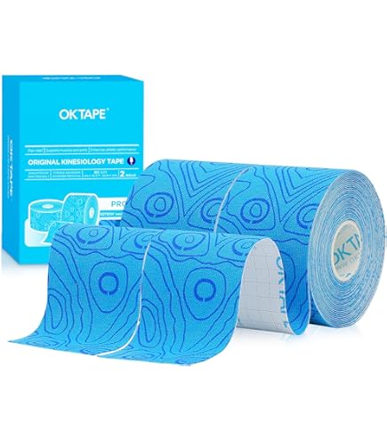 3 Rotoli Tape Kinesiologico GGUFAY 5cm X 5m - Elastico, Impermeabile, Traspirante - Per Spalla, Ginocchio, Fisioterapia - 3
