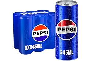 Pepsi Carbonated Soft Drink Cans, 245 ml, Pack of 6
