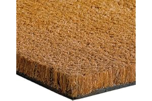 FloorPro Living Coir Matting for Entrances - Tough Bristles - Doorway Coconut Entrance Mat Strips - Cut to Size - Doormats (1.25m x 1m (125cm x 100cm))