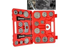 VLAND Universal Car Disc Brake Caliper Piston Rewind Tool Kit, 22PCS, Compressor Wind Back Repair Tool Set for Cars Brake Pad