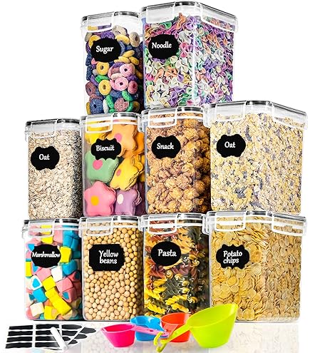 Contenitori Ermetici Per Alimenti 2800ml - Per Cereali, Farina, Zucchero | BPA Free Con Beccuccio E Misurino | Blu - Foto 3