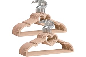 Panzy Home 30 Pack Kids Velvet Clothes Hangers, Non-Slip Clothes Hangers for Infant and Toddler, Ultra-Slim Space Saving for Nursery Closet Organisation