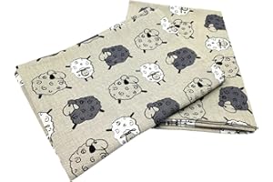 ‎GER3AS Ger3as 2er-Set: Gourmet Geschirrtücher Küchenhandtücher Leinen/Baumwolle Handtücher Tücher 50x70 cm Halbleinen Stonewashed Jacquard oder Bedruckt (Bedrucktes Halbleinen Küchentuch Schafe)