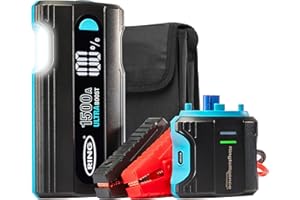 RING ULTRABOOST 1500A Car Battery Jump Starter Power Pack - Safely Starts Up to 6 Litre Petrol and 3 Litre Diesel Engines - Battery Booster with Jump Leads, Portable USB Powerbank and LED Torch