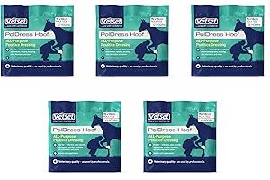 Poultice for Horses | Veterinary Hoof and Wound Poultice, 15cm x 14cm | For Abscess, Swelling, Infection and Inflammation | Hot Cold or Dry Use | PolDress by VetSet (Pack of 5)
