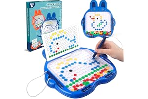 Weilim Tablero Magnético de Dibujo, Grande Tablero de Garabatos con 2 Rotuladores Magnéticos, Conejo Pizarra Magica Infantil, Pizarra Dibujo Magnetica Infantil, Pizarra Magnética para Niños Azul
