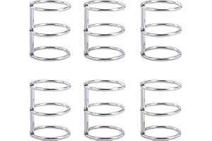 HEVEER Anneaux de Livre 3-Ring Anneaux Reliures à Feuilles en Métal 25mm Classeur à anneaux Métalliques pour Carte d'étude Album Photo Scrapbook Feuilles 6 Pièces Argent