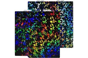 HIKUDIY 184x184mm Plaque de construction PEF+PEY pour Bambu Lab A1 Mini, plaque en acier inoxydable à ressort PEF Rainbow Confetti + Galaxy PEY pour lit d'impression Bambu Labs 3D