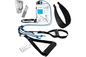 aeroSling® Sling Trainer Elite Set I Cinghie di Sospensione da Allenamento I con puleggia, Ancoraggio da Porta, Video Tutorial e Piano di Allenamento I Attrezzatura Fitness Palestra Domestica