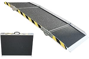 JWS Rampe en aluminium pour fauteuil roulant pliable en 3 positions 240 cm