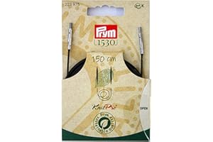 Prym 223985 - Ferri da maglia circolari NATURAL 150 cm, in metallo, multicolore
