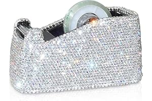 ENG Bling Bling Crystal - Dispenser di nastro da scrivania, fatto a mano, per ragazze e donne
