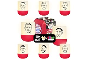 MegaLight EGGY & Friends Blind Box Mini Nachtlichter | FC Bayern München Fanartikel | zufällige Auswahl | 1 aus 9 zum Sammeln | USB-C AKKU | wiederaufladbar | EGGY'S Mystery Lights FCB