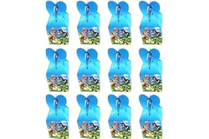 Qemsele Scatole Borse Festa per Bambini, 12 PCS Scatole Caramelle scatole di Regalo Borse Sacca Sacchettini del per Tema Riutilizzabile Festa di Compleanno Bambini bomboniare Sacchetto (Sonic)