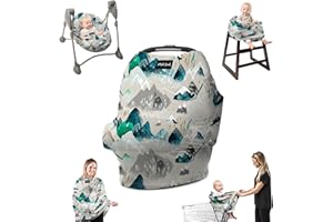 Milk Snob Original 5-in-1 Bezug – Multifunktionale Babytrage mit Stilltop-Funktion | Stilltuch für unterwegs, Kinderwagen Sonnenschutz, Bezug für Babyschale, etc. (Rocky Mountain)