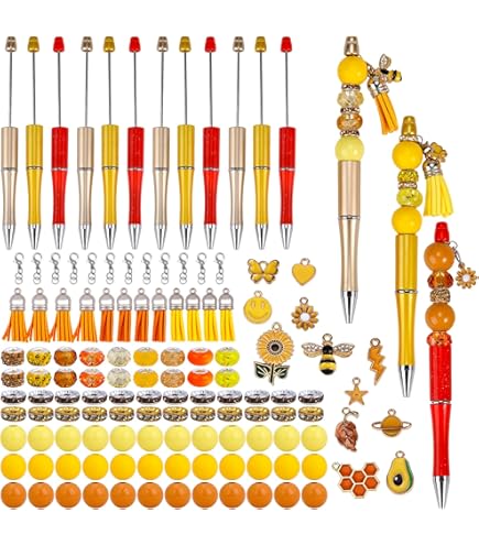 9 Stylos à Bille Cheriswelry Avec Strass - Pour Customisation Perles DIY - Loisirs Créatifs, Cadeaux