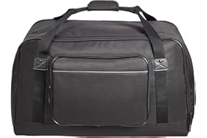 Amazon Basics Resistente borsa per altoparlanti, 62.2 x 38.1 x 38.1 cm, Tinta unita, Nero