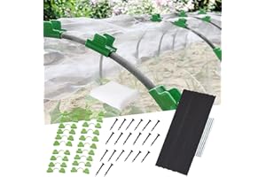 ConBlom Tunnel di pellicola con archi, supporto per serra per pneumatici da giardino, tunnel per piante fai da te (2,5 x 10 m)