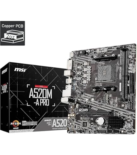 Amazon.in: Buy MSI A520M-A PRO Motherboard (AMD Ryzen 3000 3rd Gen