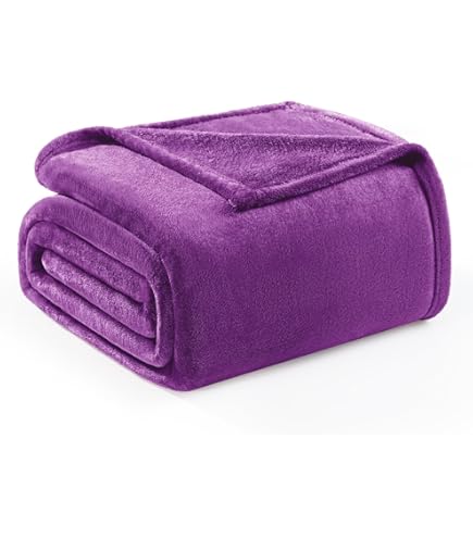 Feluna knuffeldeken XXL microvezel deken sprei woondeken met kasjmier touch 220 x 200 cm (Violet