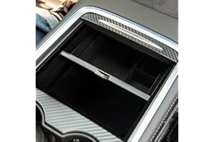 SIKAI CASE SIKAI Tesla Model Y Model 3 Version 2022 2021 Plateau de Rangement de Console Centrale Floqué Boîte de Rangement Accessoires intérieurs Cachée Accoudoir Cubby Tiroir avec Porte-monnaie