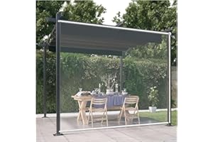 SONAKIA Stores À Rouleau Pvc Transparent Extérieurs,grands Store Enrouleur Étanches,store Enrouleur Pour Pergolas/jardins/fenêtres,rideaux De Pluie De Séparation Vinyle Clairs 0,5mm,WxH-110x300cm/43.3*118in