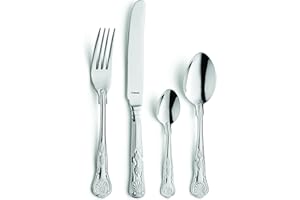 Amefa Vintage Kings 16 Piece 4 Person Cutlery Set - Gift Boxed, Silver