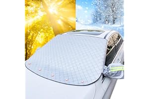 KEELYY Protector de Parabrisas, Parasol Magnético para Parabrisas de Coche, Cubierta de Parabrisas Coche Protege de Antihielo y Nieve, UV, 145 x 115 cm Plegable