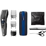 PHILIPS Hair Clipper Serie 7000 Regolacapelli Con Tecnologia Trim-N-Flow Pro, Modello Hc7650/15, Argento Nero
