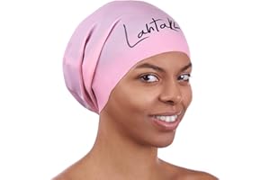 ‎LAHTAK Lahtak Czepek pływacki, wodoszczelny, do długich włosów, czepek pływacki męski, różowy (Rose Quartz), XL