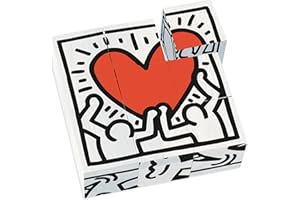 Vilac Keith Haring 9 Würfel – entwickelt die Motorik und die Geschicklichkeit – Lernspiel für Kinder – Holzwürfel für Kinder – 9227, Mehrfarbig