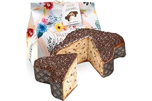 ‎PASTICCERIA FRACCARO 1932 Artisan Colomba mit Kirschen mit Schokoladenoberseite, 750 gr - Pasticceria Fraccaro 1932, Osterkuchen mit kandierten Kirschen und Schokoladenglasur, natürlich gesäuert, Bauletto-Linie