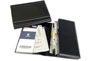 ‎PUBBLIMANIA Pubblimania Auto-Luxe-Dokumentenmappe aus Kunstleder, mit zwei Türen, ideal für Broschüren, Karten, Versicherungen, Ausweise oder Reisepapiere, luxuriös (Typ Carbon)
