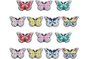 WEWAYSMILE 14pcs Silicone Round Beads Making Kit, Silicone Beads Bulk, Round Silicone Beads, for Jewelry Crafts Necklace Garland Bracelet (Butterfly)