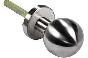 Gedotec Poignée de Porte Pousseurs de Bouton Poignée de Porte ø 55 mm Rond Pas tournant INOX Mat Brossé 2 Finitions Marque de qualité - Bouton de Porte sur la Rose Ronde