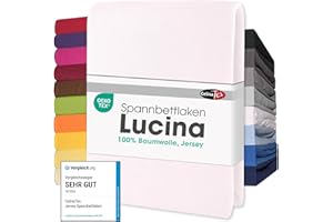 CelinaTex Jersey Topper Spannbettlaken Lucina 140x200-160x200cm Schnee weiß 100% Baumwolle gekämmt bis 12cm Matratzenhöhe Spannbettbezug, Leintuch, Bettlaken, elastisch, Strech, Oeko-Tex