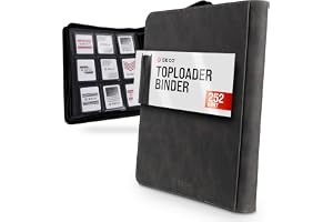 Toploader Binder - 9-facks Premium Toploader Album med 252 fack för standard 3''x4'' Toploader - Album med samlarkort - Mapp med samlarkort