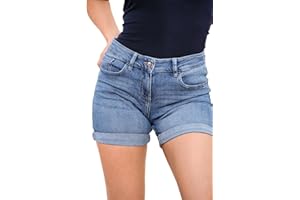 UC Womens Ex High Street Brand Denim Shorts Boyfriend Stretchy Mid Rise Ladies Hot Pants Size UK 8-22
