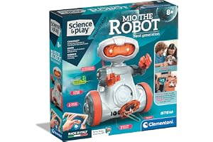 Clementoni- Science & Play Mio Robot: Interaktiv STEM inlärningsrobot med app, hinderundvikande och ritfunktion (8+ år)